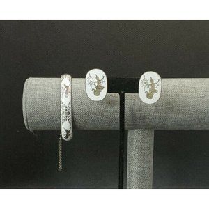 Vintage Niello Dancer Sterling Bracelet